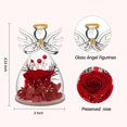 thumbnail image 4 of Regalos de flores y rosas preservadas en figuras de ángeles de vidrio para mujer, 4 of 9
