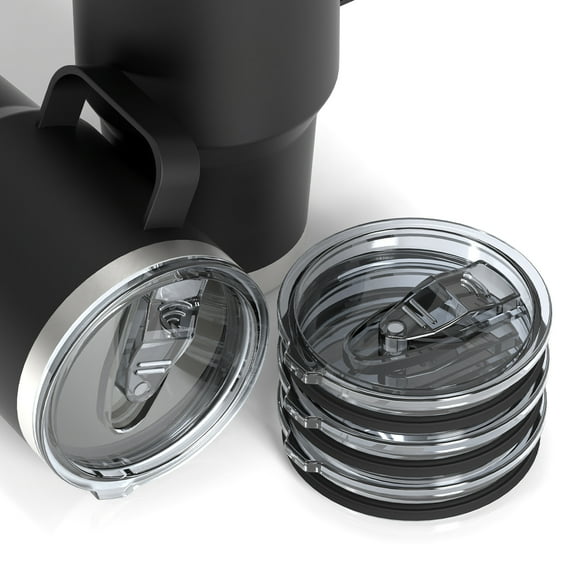 Linkidea 30oz Tumbler Lid Compatible with YETI Rambler, D·S, BJPKPK, 4 Pack Replacement Spill Proof Lids for 3.7" Cup Mouth