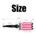 thumbnail image 2 of Rizador de pelo con cerámica Yuyangstore profesional 3 cilindros Rosado, 2 of 8