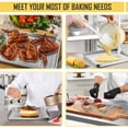 thumbnail image 2 of 12.5 Inch Baking Pan with Rack Set, Joyfair Quarter Stainless Steel Toaster Oven Tray with Cooling, 2 of 7