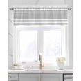 thumbnail image 2 of Faux Linen Valances for Windows Gray Geometric Fringe Curtains Valance Light Filtering Rod Pocket Small Window Treatment for Kitchen Living Room Bedroom 42x12In, 2 of 6