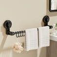 thumbnail image 2 of Suction Cup Towel Rack, Punch-Free Bathroom Organizer, Multi-Hook Bath Towel Storage for Shower Use, 2 of 5