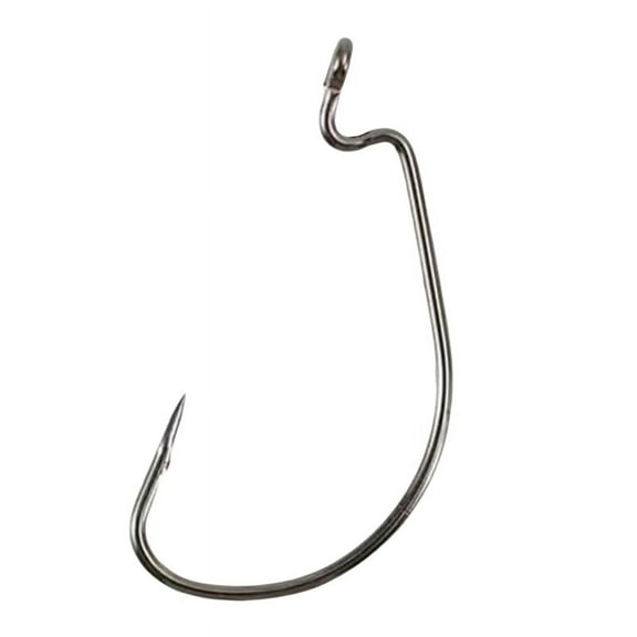 300pcs Per Set Offset Fishing Hooks, Type 1 High Carbon Steel Soft Worm Fish Hooks