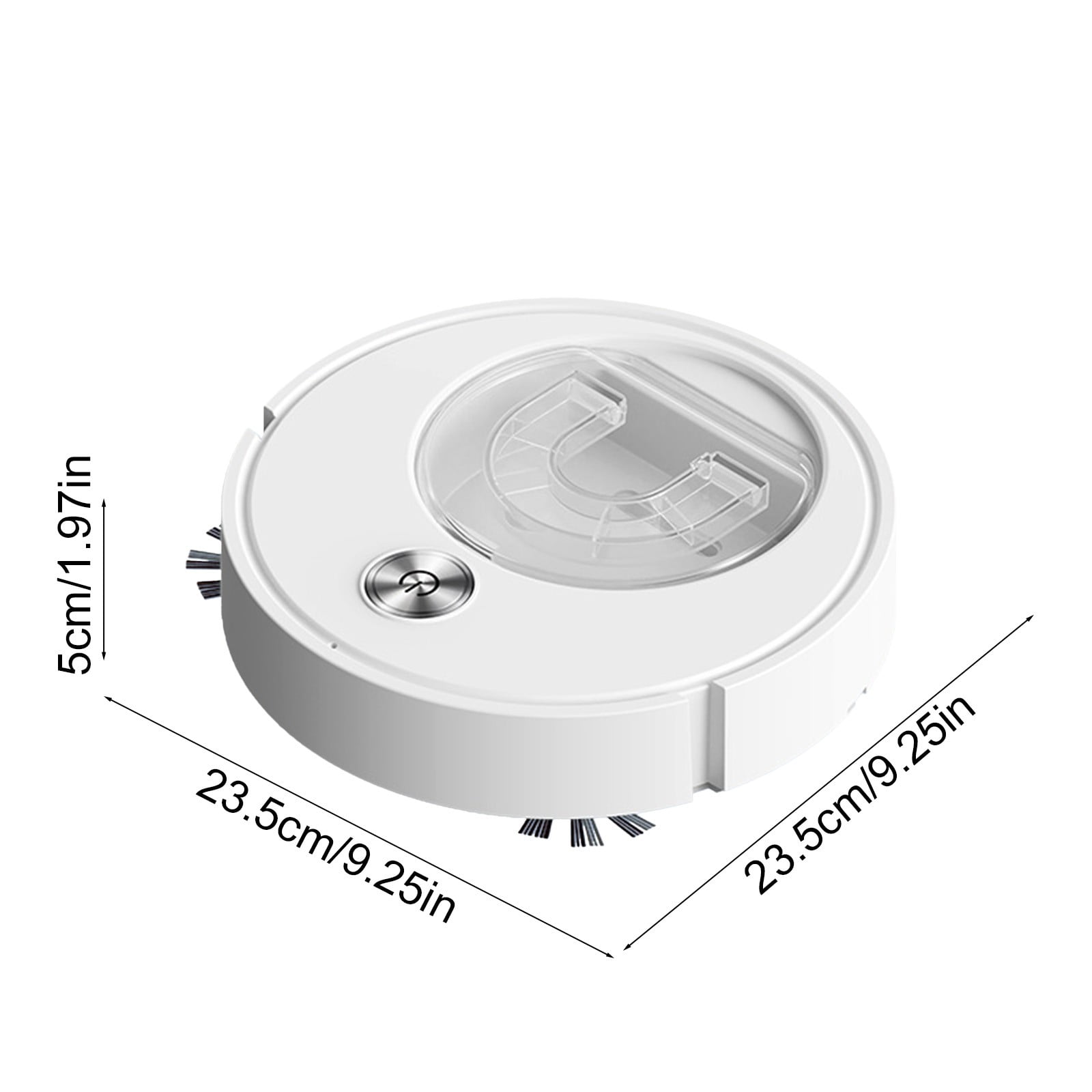 Ultra-Slim 2-in-1 Robot Vacuum & Mop with Transparent Dust Bin, 55 dB Quiet Mode, 45-Min Runtime, Strong Suction for Pet Hair, Hard Floors & Tiles