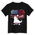 thumbnail image 4 of Gubotare Boys American Flag Shirt Toddler Boys' Short Sleeve Tees Cotton Casual Graphic Crewneck Summer Top Clothes T-Shirts (Black,Size 9-10 Years), 4 of 4