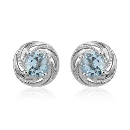 Silver Garnet Cuff - 925 Sterling Silver Platinum Plated Round Garnet Silver Stud Earrings for Women Cttw 1.6 Jewelry Gift