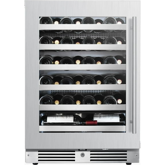 Landmark L3024ui1w-Lh 24" Wide 44 Bottle Capacity Single Zone Wine Cooler - Stainless