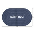 thumbnail image 4 of Beautiful Oval Cotton Bath Rug by Drew Barrymore, Nightshadow Blue, 20" x 34", 4 of 10
