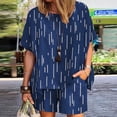 thumbnail image 2 of Mujeres Casual Verano Cuello redondo Impreso Manga corta Tops y pantalones cortos Conjunto de dos piezas Traje Wmkox8yi bvn1036, 2 of 9