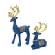 thumbnail image 3 of 2 estatuas de alces, figuras decorativas, artesanías, esculturas de animales, adornos de mesa Azul, 3 of 9