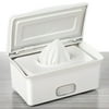 Ubbi Baby Wipes Dispenser Features Weighted Plate & Secure Seal, Diapering Essential, White 1 Count