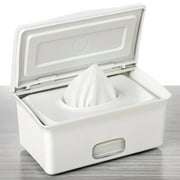 Ubbi Baby Wipes Dispenser Features Weighted Plate & Secure Seal, Diapering Essential, White 1 Count