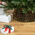 thumbnail image 2 of Northlight 26" Gold Sequins Hexagonal Christmas Tree Collar, 2 of 6