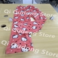 thumbnail image 3 of Pijama de franela Hello Kitty de Sanrio, color negro, cálido, de lana, con dibujos animados, informal, para estar en casa, para otoño e invierno, 3 of 5