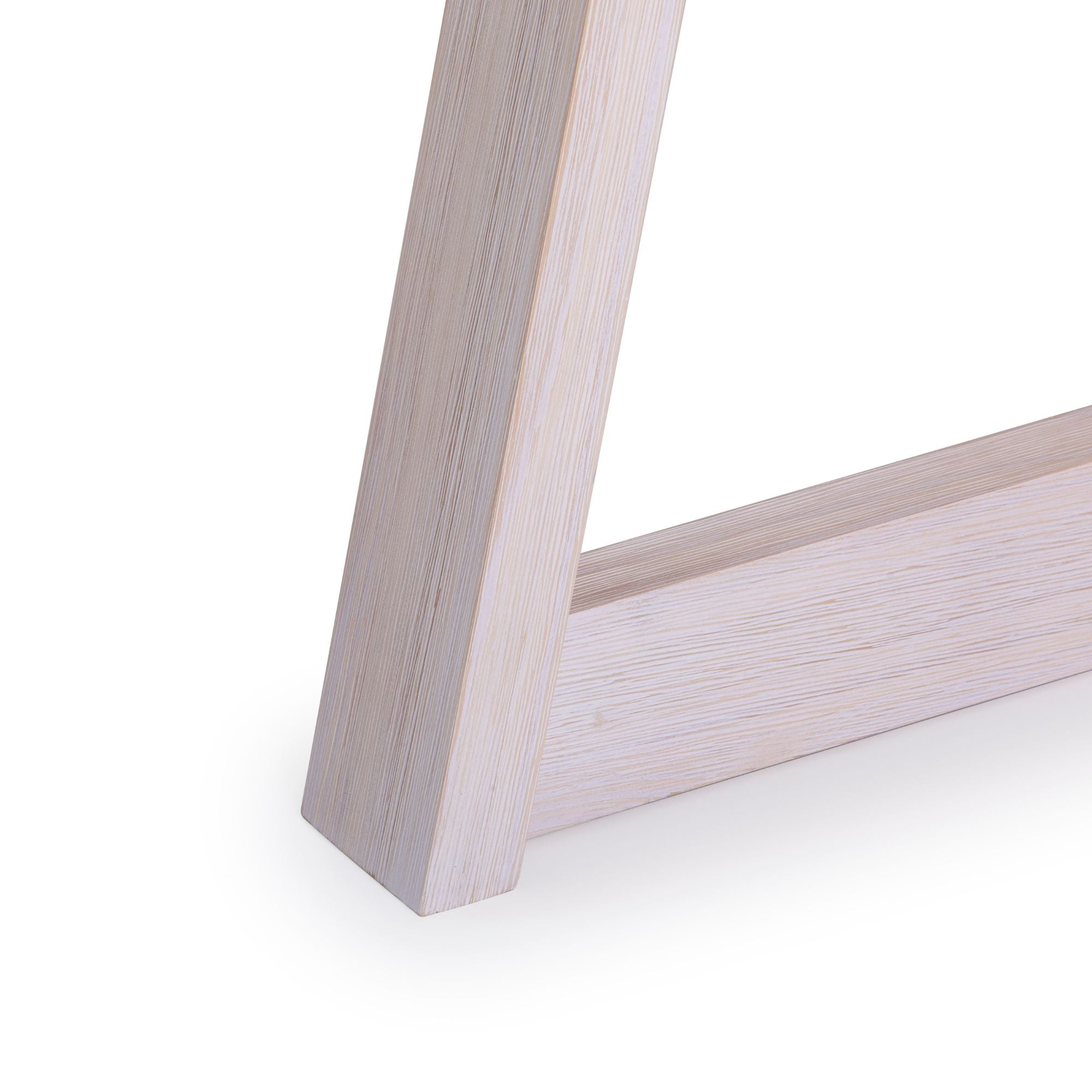 Plank+Beam 47" Round Hardware Included Dining Table, White Sand Wirebrush