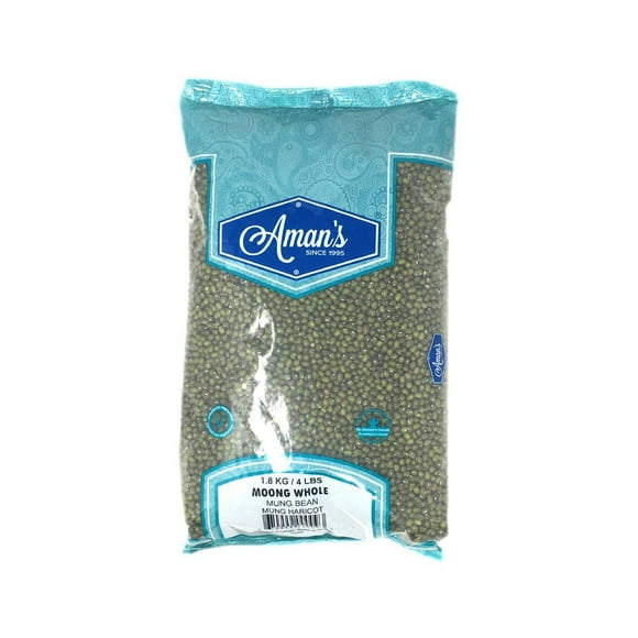 Haricots mungo entiers Aman's Moong 1,8 kg 4 livres