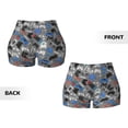 thumbnail image 3 of Sigee Video Game Print Women's High Waist Workout Shorts - Squat Proof, Tummy Control, Yoga and Gym Activewear-Small, 3 of 9