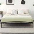 thumbnail image 2 of Cama Full de Metal con Base de Plataforma de 10 Pulgadas – Estructura Robusta de Perfil Bajo en Negro, Soporte de Lamas de Acero Antideslizante y Silencioso, Montaje Sencillo, Sin Base, Almacenamiento, 2 of 6