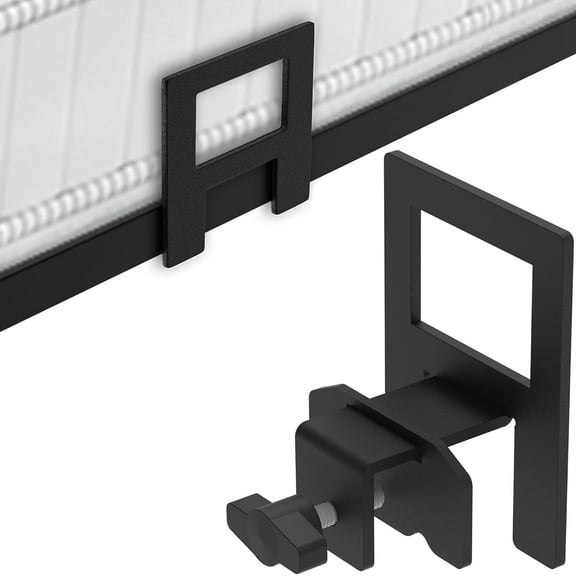 Adjustable Non Slip Mattress Gaskets for Metal Bed Frame Box Spring, 6 Pcs Mattress Holder in Place Gripper, Anti-Slip Baffle Mattress Retainer Bar, Keep Mattress from Sliding Gripper, Black