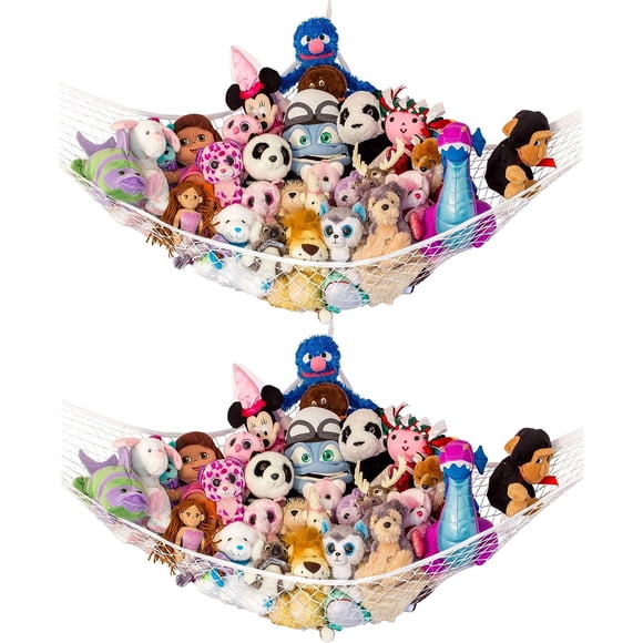 Hamaca de peluche Lilly's Love, grande, blanca, paquete de 2