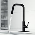 thumbnail image 3 of VIGO Hart Angular Single Handle Pull-Down Spout Kitchen Faucet Set with Deck Plate in Matte Black, 3 of 10