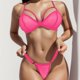 thumbnail image 2 of Gibobby Ropa interior mujer Conjunto Lencería Tanga Y Bralette con Relleno Stretch Encaje Moda Push Up, Brasier y Pantie Nightwear Pantys Sexy(RD2, XG), 2 of 5
