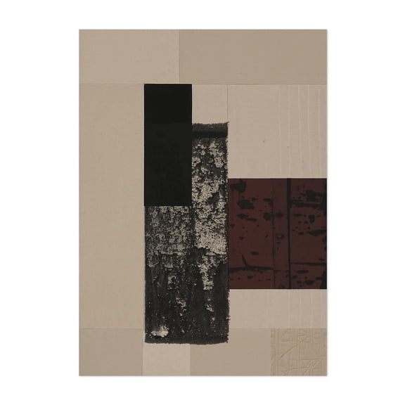 Paper Cut No.5 - Mixed Media Unframed Wall Art Print 5 x 7 inches