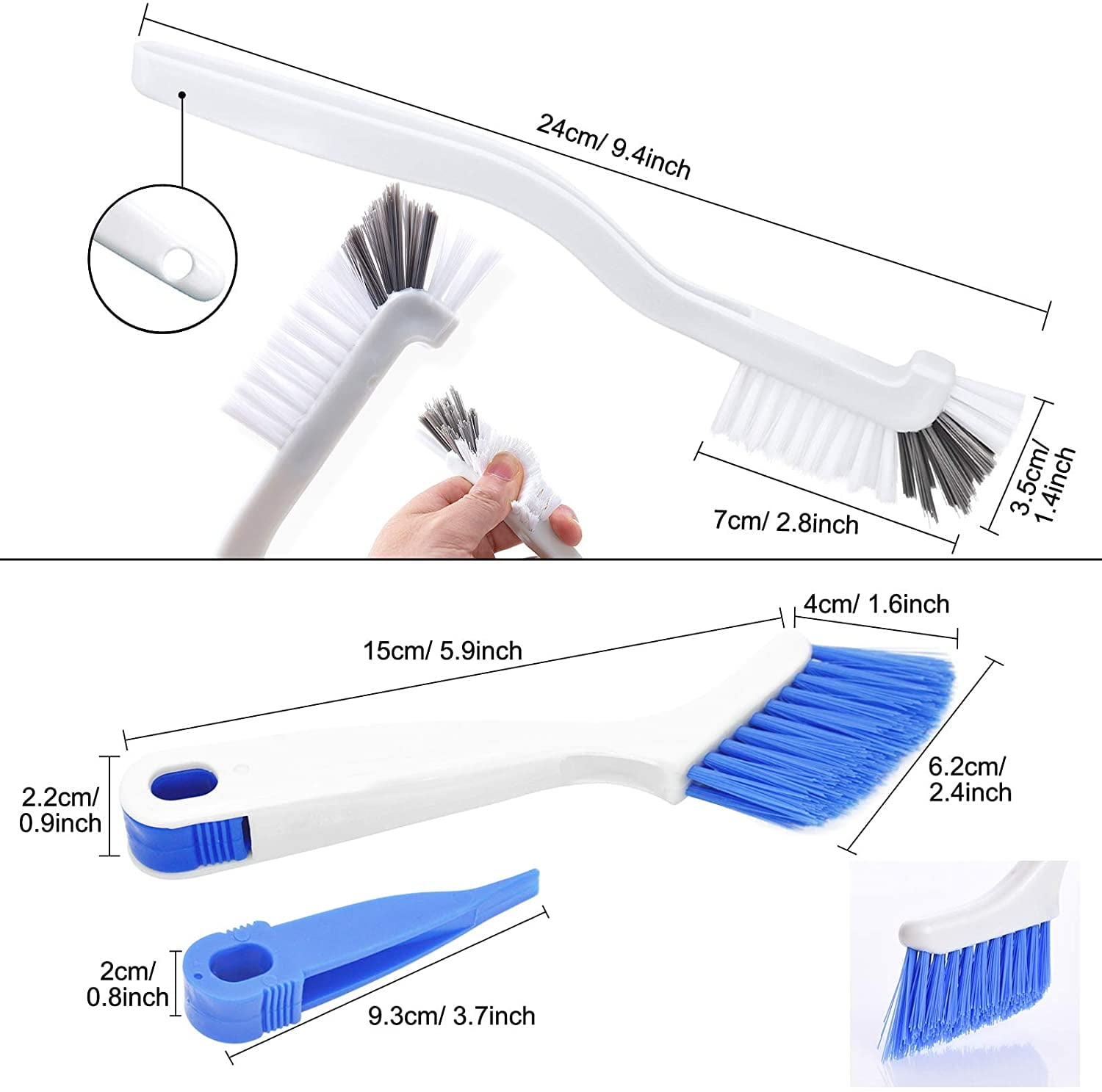 XMMSWDLA Cleaning Brush Small Scrub Brush for Cleaning Bottle Sink Kitchen  Brush, Edge Corner Grout Bathroom Cleaning Brushes, Sliding Door or Window