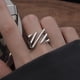 thumbnail image 2 of YAyu 925 anillos de plata esterlina para mujer moda geométrica hecha a mano Irregular hueco anillo de moda fiesta regalo de Navidad, 2 of 2