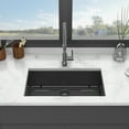 thumbnail image 5 of 30×18×9 Inches Gunmetal Black 18-Gauge Stainless Steel Undermount Single Bowl Kitchen Sink, 5 of 8