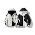 thumbnail image 3 of Christmas Clearance Ofreoo Men's Stitching Drawstring Hooded Slim Fashion Jacket Coat Outwear, 3 of 7