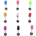 thumbnail image 3 of Dice Lip Ring Flat Back With Bezel 16G (1.2mm) Acrylic (Packaged Deal (9) Pieces B/4/5, 3 of 3