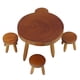 thumbnail image 4 of Silla de mesa para casa de muñecas de madera maciza 1:12, muebles en miniatura simulados, decoración para comedor y cocina, 4 of 9