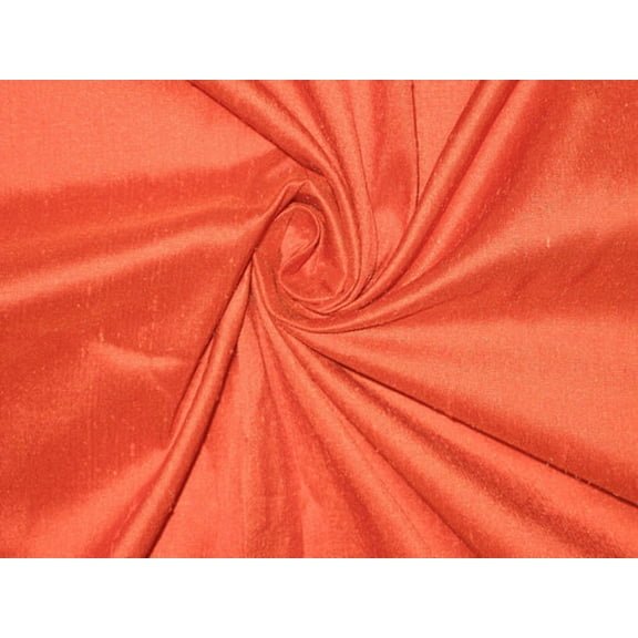 SILK Dupioni FABRIC Bright Orange Color 44" wide DUP82[1]