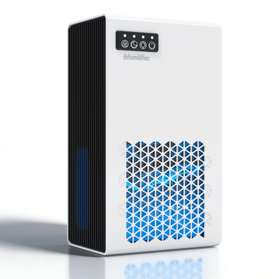Hsfviop 95 oz Home Dehumidifier with Auto Shut off Sleep Mode, Quiet Dehumidifier with 7 Colors LED Lights, White