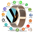 thumbnail image 1 of Reloj Inteligente Mujere Hombre Deportivo Llamada Bluetooth Xtellar Color De La Correa dorado, 1 of 4
