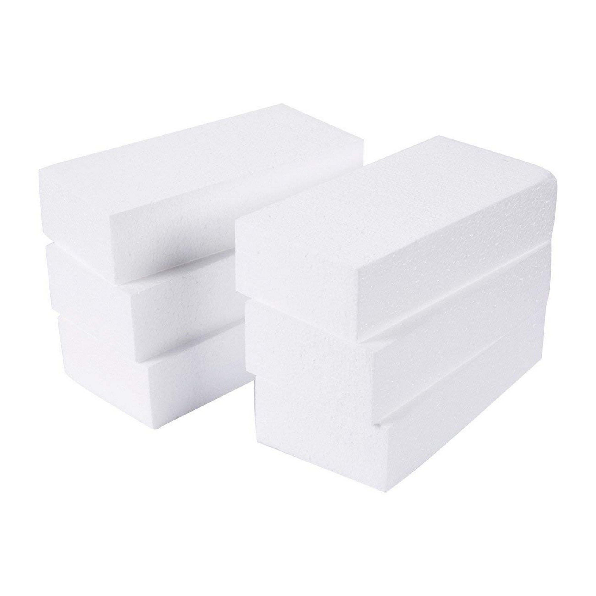 Craft Foam Block - 6-Pack Rectangle Polystyrene Foam Brick - Styrofoam
