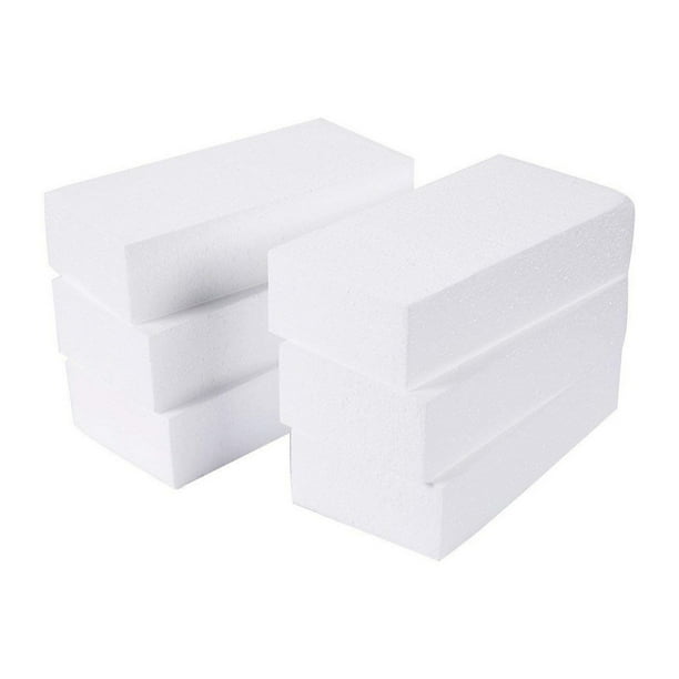 Craft Foam Block 6 Pack Rectangle Polystyrene Foam Brick Styrofoam Blocks For Sculpture Modeling Diy Arts And Crafts White 8 X 4 X 2 Inches Walmart Com Walmart Com