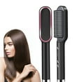 thumbnail image 2 of PanBiqintyy Hair Straightener Ceramic Hot Comb 2 in 1 Electric Straighten Hair Brush Negative Ion Fast Heating Styling Tool ﻿, 2 of 9