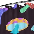 thumbnail image 3 of Colorful Mushroom Pattern Dark Pattern Shower Curtain 72"x72" ,Bathroom Decorative Shower Curtains Set with 12 Hooks,Modern Waterproof Washable Shower Curtain, 3 of 6