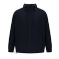thumbnail image 3 of Men's Golf Jacket Casual Windbreaker Lightweight Zip Up Stylish Fashion Coat Men Solid Color Zipper Pocket Stand Up Collar Long Sleeve Hoodless Outwear Jackets, 3 of 7