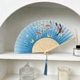 thumbnail image 4 of A Decoration Folding Fan Classical Antique Style Fan Folding Fan Summer Tassel Model Portable Fan Paper Fan Stage Props Folding Fans Wedding Decorations, 4 of 6
