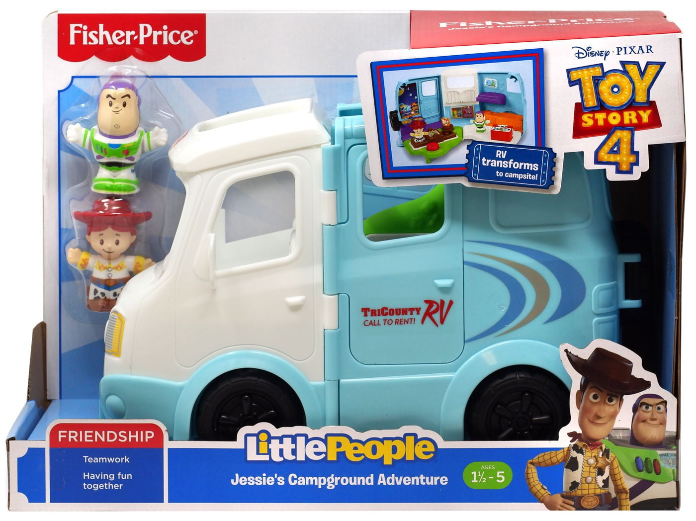 Fisher-Price Little People Disney Pixar Toy Story 4 Jessie's Campground Adventure Playset