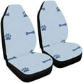 thumbnail image 2 of RYLABLUE Set of 2 Car Seat Covers Cartoon Footprint Bones Universal Auto Front Seats Protector Fits for Car,SUV Sedan,Truck, 2 of 3