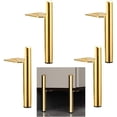 thumbnail image 1 of Patas para muebles de 8 pulgadas, patas doradas para mesa de centro, patas para muebles para sofá, juego de 4 patas de repuesto para muebles de estilo montado lateralmente, 1 of 5