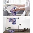 thumbnail image 5 of Vintage Hydrangea Kitchen Dish Towels for Drying Dishes Set of 3, Spring Purple Flowers Garden Plants Waffle Weave Microfiber Hand Tea Bathroom Towels Quick Dry & Absorbent Towel 12x12, 5 of 7