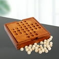 thumbnail image 4 of BESTSKY 2026 New Marble Solitaire Board Games,Wood Brown for Home,Travel,Family,Party,Leisure,Gift, 4 of 7