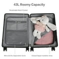 thumbnail image 4 of Advwin 20" Carry on Luggage with Seat for Kids, Hardside Lightweight Ride on Suitcase with 4 Spinner Wheels & TSA Lock for Travel, Black, 4 of 8