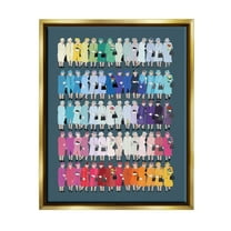 Stupell Industries Varied Pop Style Royal Queen Fashion Rainbow Graphic Art Metallic Gold Floating Framed Canvas Print Wall Art, Design by Amelia Noyes