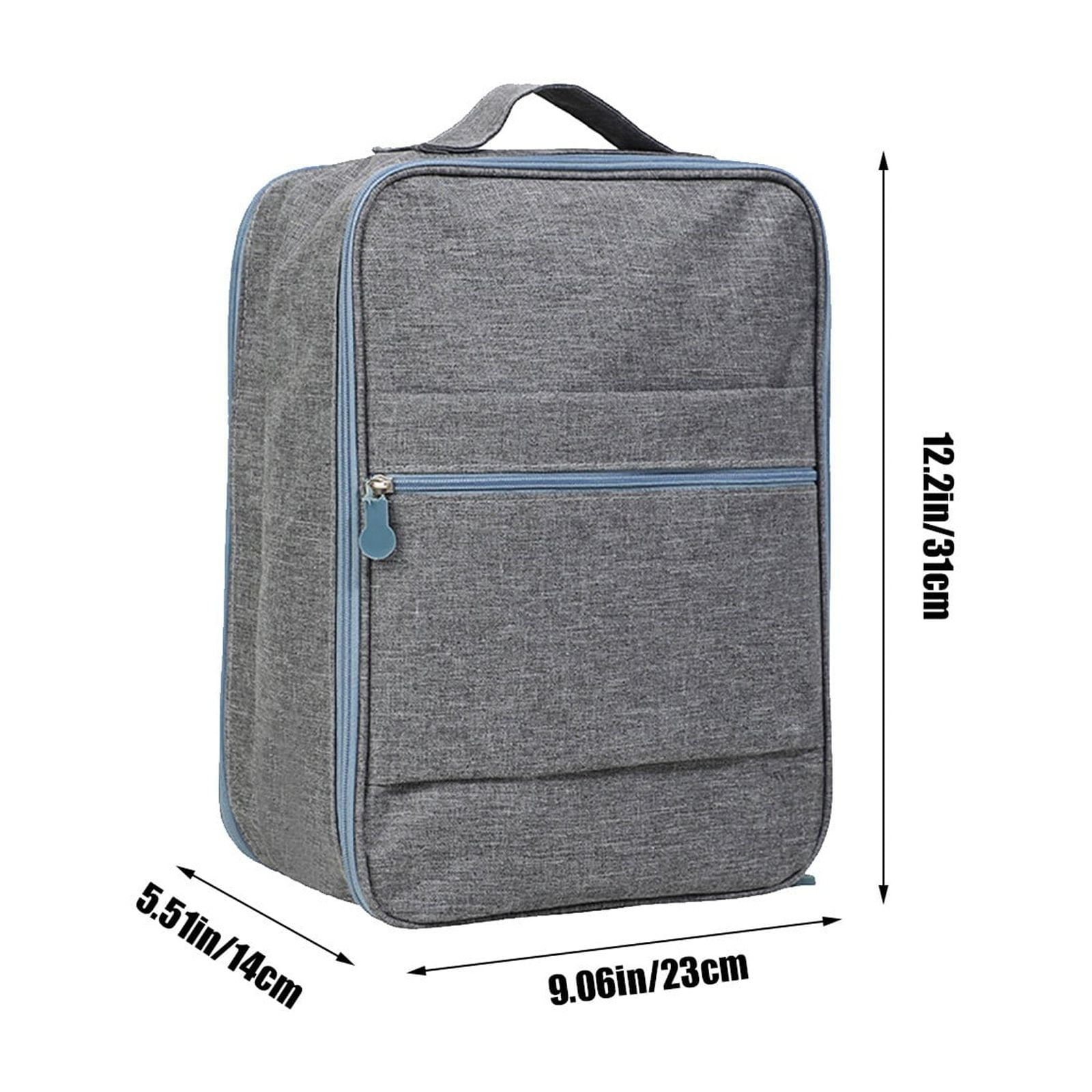 2 Sacs à Chaussures De Voyage Imperméables - Housses Anti-Poussière Pliable Avec Poignée Et Fermeture Éclair - Bleu Foncé